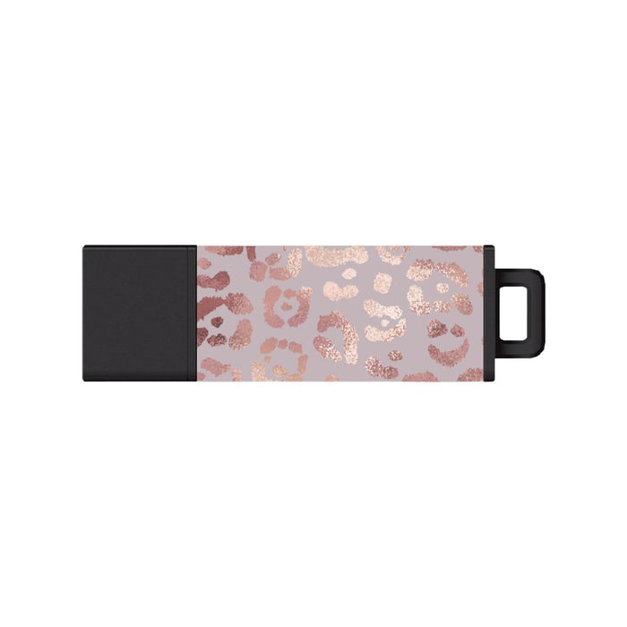 USB Flash Drive, Pro2 Prints, Rose Gold Leopard